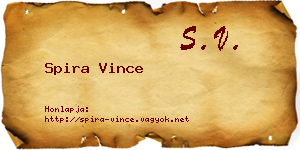 Spira Vince névjegykártya